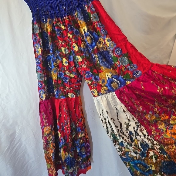 Kathmandu Imports Patchwork Pants Boho Peasant Hippie Festival Standard Size - Picture 4 of 16